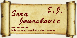 Sara Janašković vizit kartica